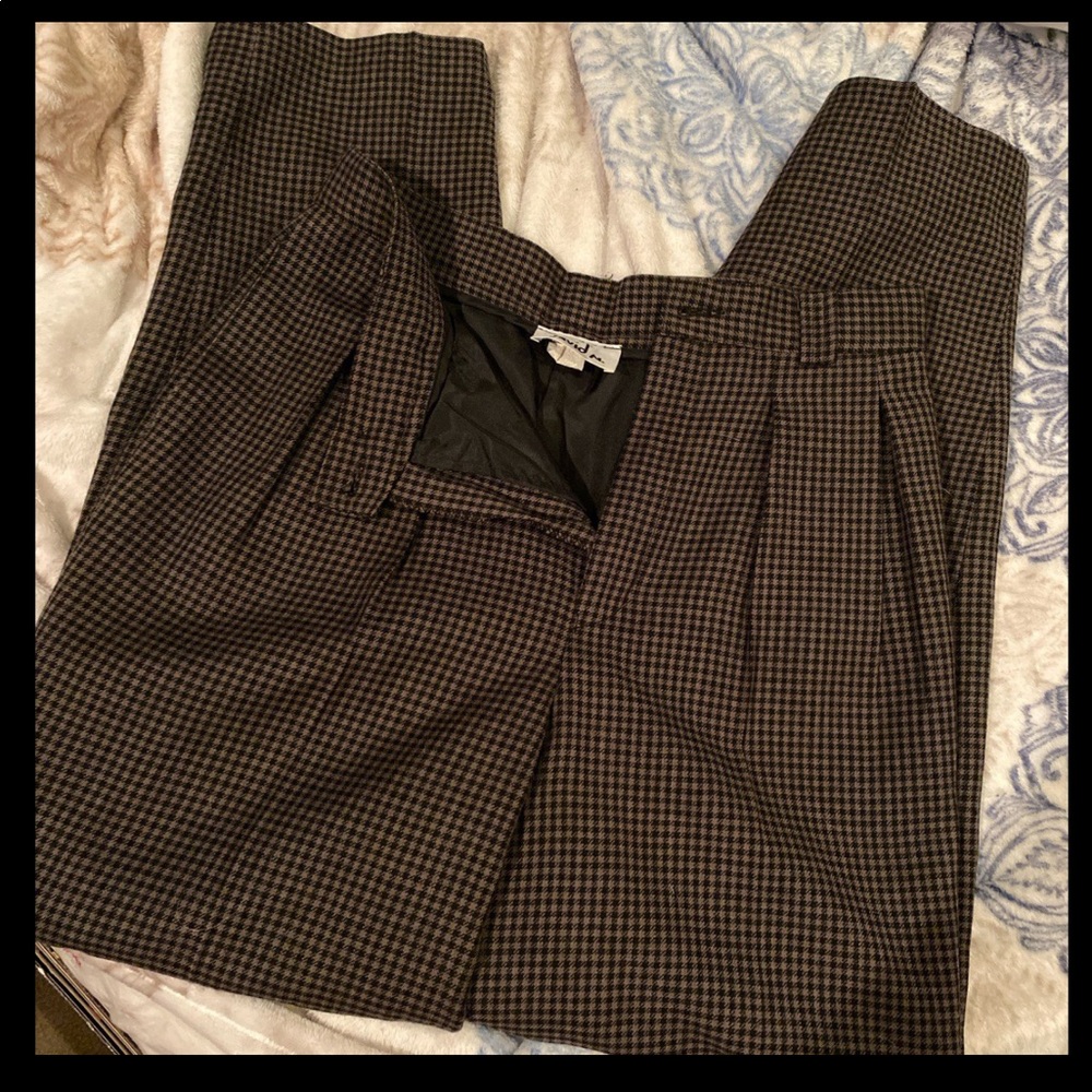 David N. Wool check pants